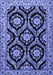 Machine Washable Persian Blue Traditional Rug, wshtr1698blu