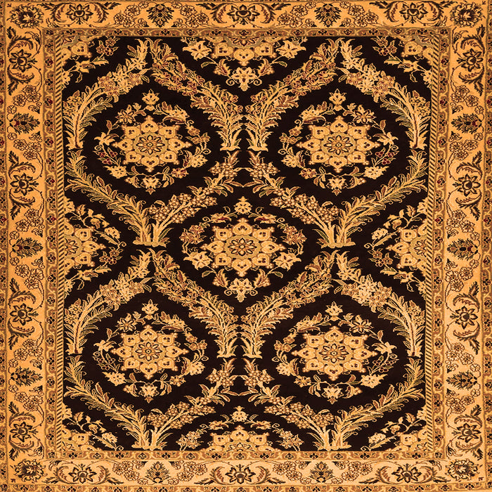 Serging Thickness of Persian Orange Traditional Rug, tr1698org