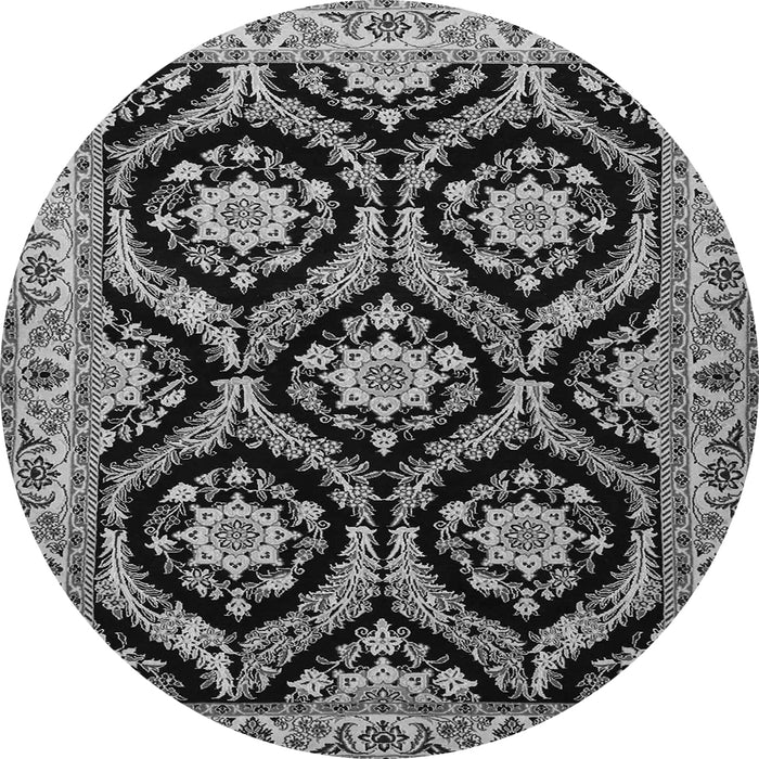 Machine Washable Persian Gray Traditional Rug, wshtr1698gry