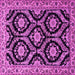 Square Persian Pink Traditional Rug, tr1698pnk