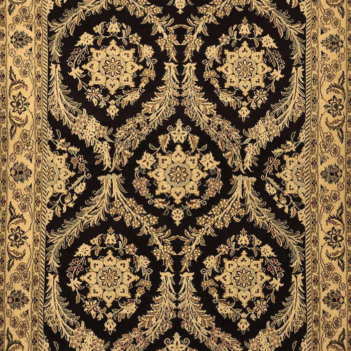Machine Washable Persian Brown Traditional Rug, wshtr1698brn