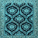 Square Persian Light Blue Traditional Rug, tr1698lblu