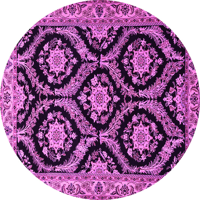 Round Persian Pink Traditional Rug, tr1698pnk