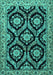 Machine Washable Persian Turquoise Traditional Area Rugs, wshtr1698turq