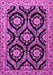 Machine Washable Persian Pink Traditional Rug, wshtr1698pnk