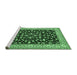 Sideview of Machine Washable Persian Emerald Green Traditional Area Rugs, wshtr1699emgrn