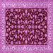 Square Machine Washable Persian Pink Traditional Rug, wshtr1699pnk