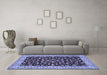 Machine Washable Persian Blue Traditional Rug in a Living Room, wshtr1699blu