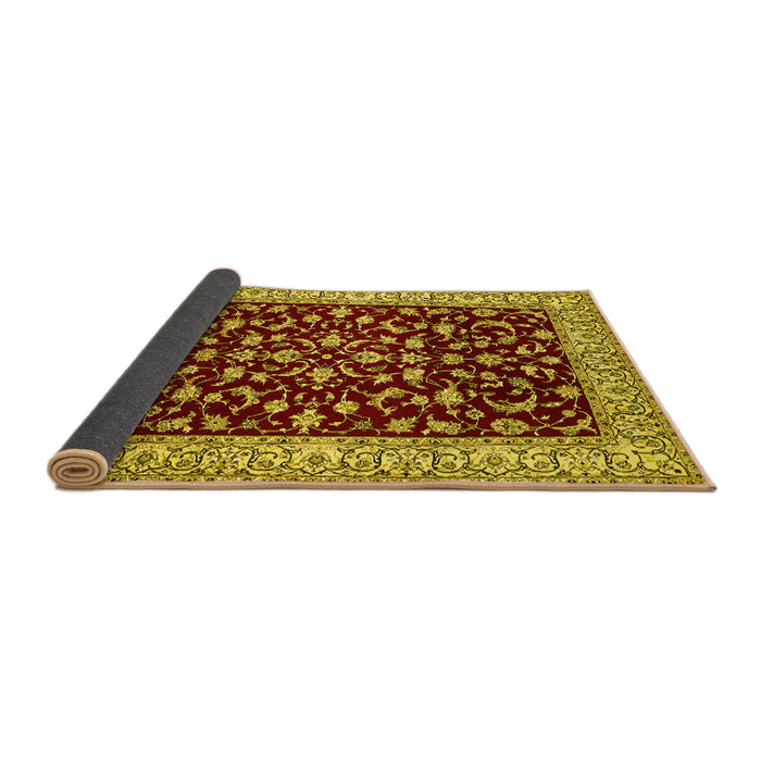 Sideview of Persian Yellow Traditional Rug, tr1699yw