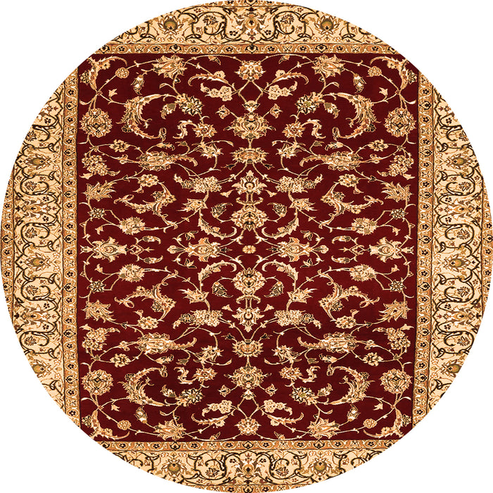 Machine Washable Persian Orange Traditional Area Rugs, wshtr1699org