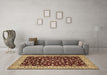 Machine Washable Persian Brown Traditional Rug in a Living Room,, wshtr1699brn