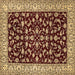 Square Persian Brown Traditional Rug, tr1699brn