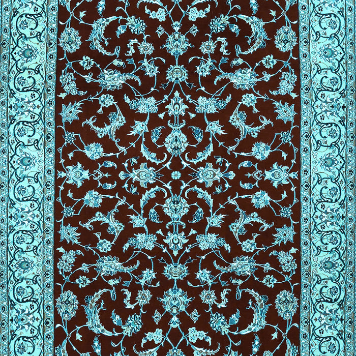 Machine Washable Persian Light Blue Traditional Rug, wshtr1699lblu