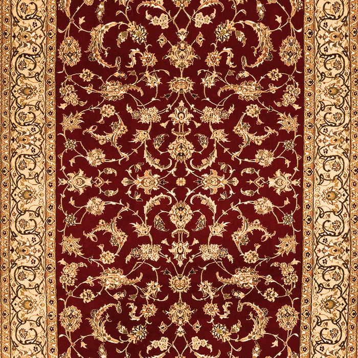 Serging Thickness of Machine Washable Persian Orange Traditional Area Rugs, wshtr1699org