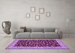 Machine Washable Persian Purple Traditional Area Rugs in a Living Room, wshtr1699pur