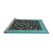 Sideview of Machine Washable Persian Light Blue Traditional Rug, wshtr1699lblu