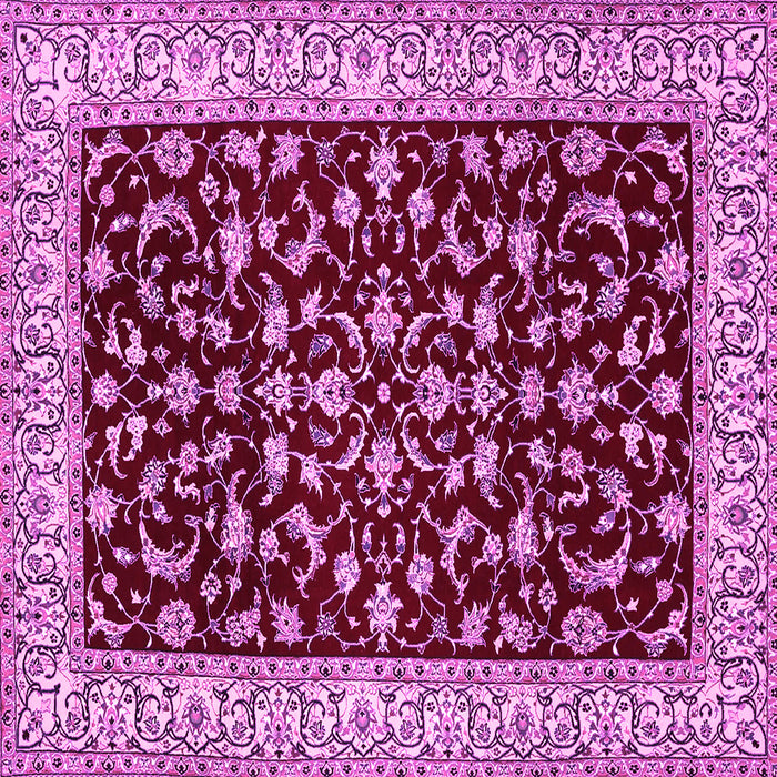 Square Persian Pink Traditional Rug, tr1699pnk