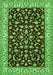 Serging Thickness of Machine Washable Persian Green Traditional Area Rugs, wshtr1699grn