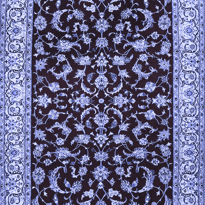 Machine Washable Persian Blue Traditional Rug, wshtr1699blu