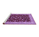 Sideview of Machine Washable Persian Purple Traditional Area Rugs, wshtr1699pur