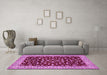 Machine Washable Persian Pink Traditional Rug in a Living Room, wshtr1699pnk