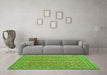 Machine Washable Persian Green Traditional Area Rugs in a Living Room,, wshtr169grn