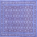 Square Persian Blue Traditional Rug, tr169blu