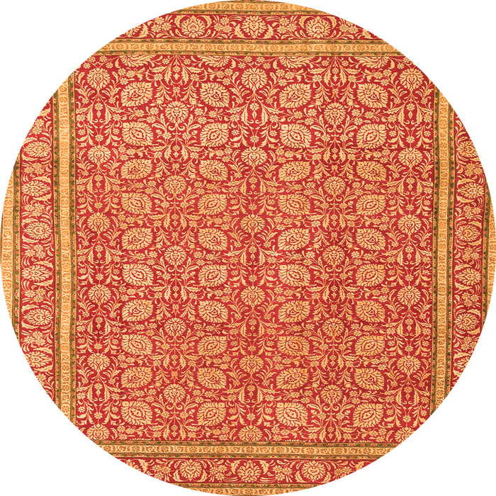 Square Persian Orange Traditional Rug, tr169org