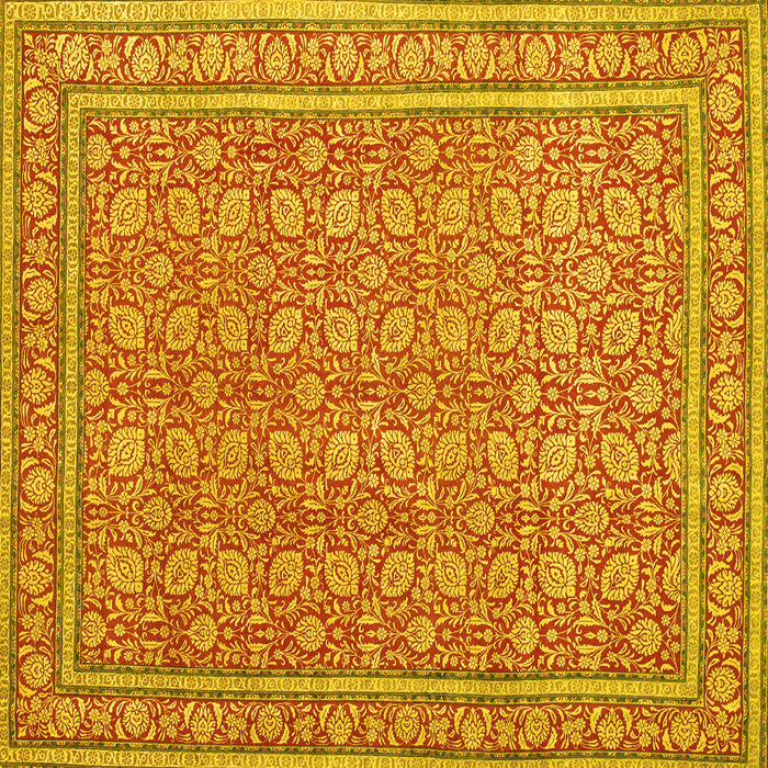 Square Persian Yellow Traditional Rug, tr169yw