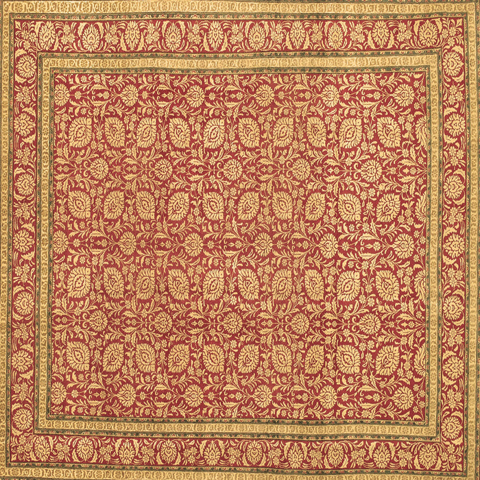 Square Persian Brown Traditional Rug, tr169brn
