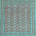 Square Persian Light Blue Traditional Rug, tr169lblu