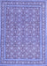 Machine Washable Persian Blue Traditional Rug, wshtr169blu