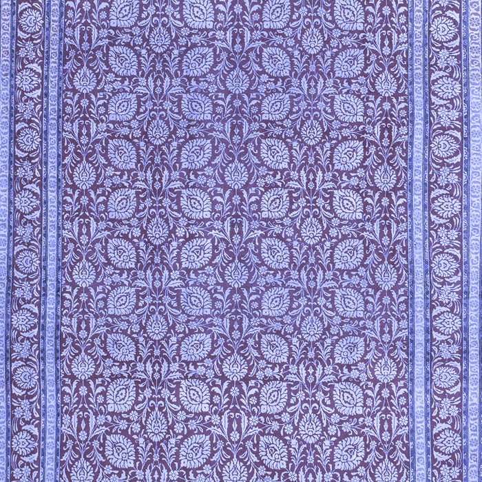 Machine Washable Persian Blue Traditional Rug, wshtr169blu