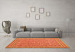 Machine Washable Persian Orange Traditional Area Rugs in a Living Room, wshtr169org