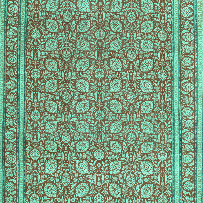 Machine Washable Persian Turquoise Traditional Area Rugs, wshtr169turq