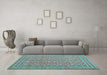 Machine Washable Persian Light Blue Traditional Rug in a Living Room, wshtr169lblu