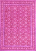 Machine Washable Persian Pink Traditional Rug, wshtr169pnk