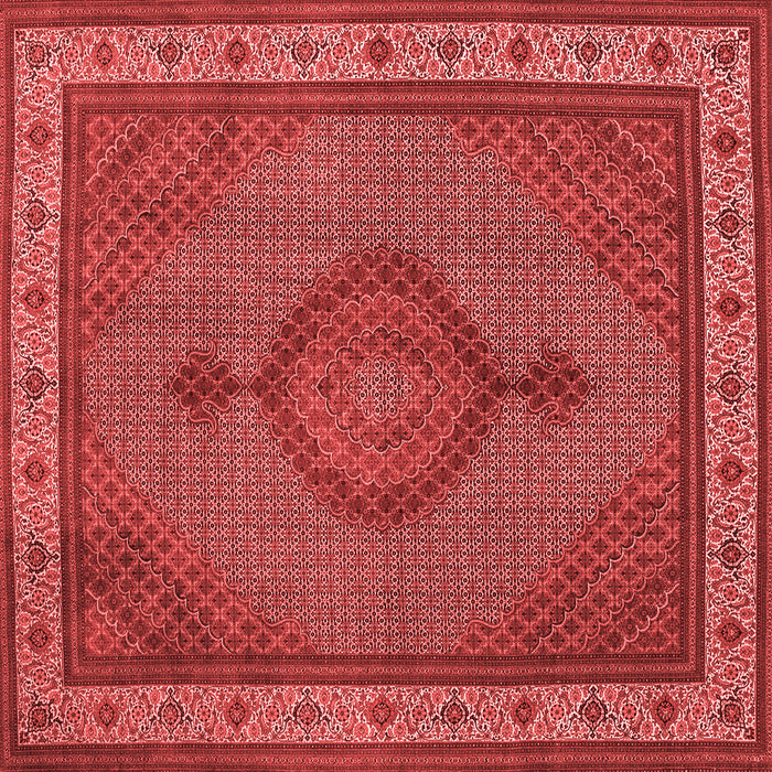 Machine Washable Medallion Red Traditional Rug, wshtr16red