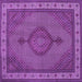 Square Medallion Purple Traditional Rug, tr16pur