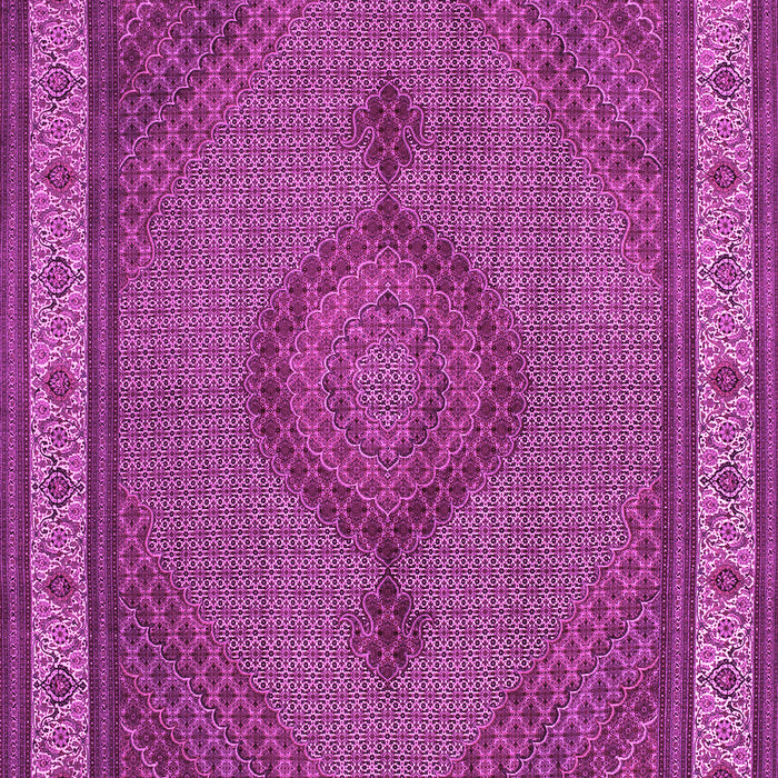 Machine Washable Medallion Pink Traditional Rug, wshtr16pnk