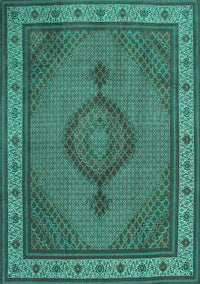 Medallion Turquoise Traditional Rug, tr16turq