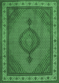 Medallion Emerald Green Traditional Rug, tr16emgrn