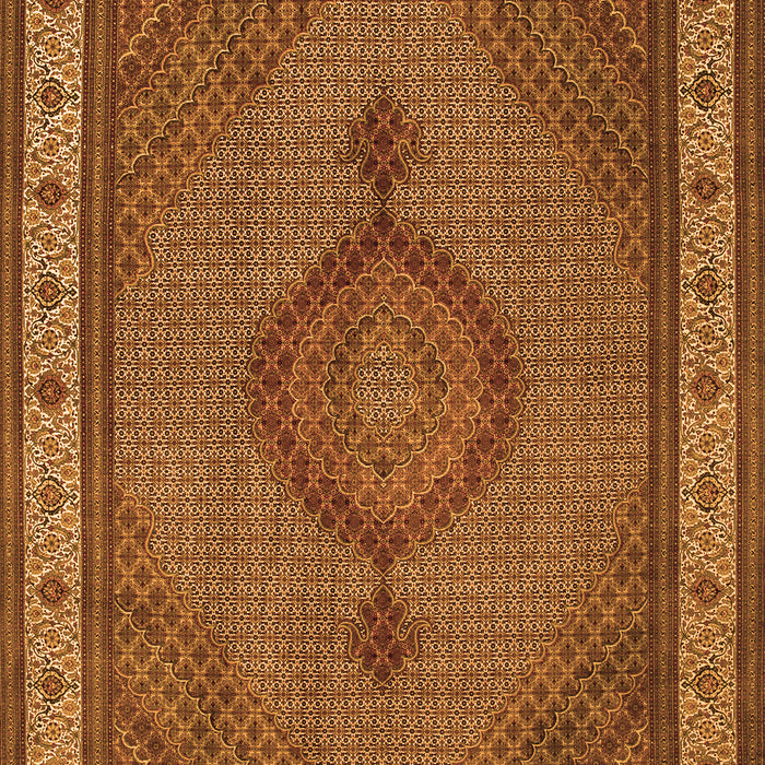 Serging Thickness of Machine Washable Medallion Orange Traditional Area Rugs, wshtr16org