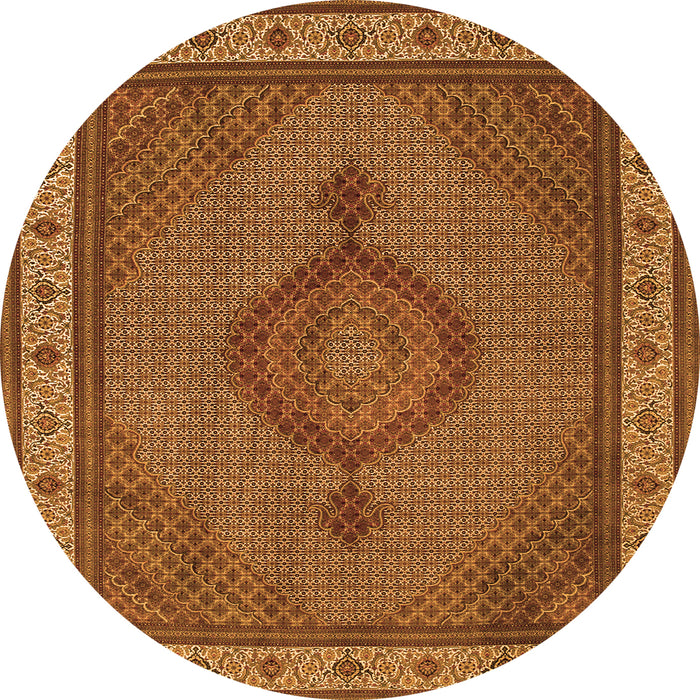 Machine Washable Medallion Orange Traditional Area Rugs, wshtr16org