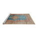 Sideview of Machine Washable Traditional Sienna Brown Rug, wshtr17