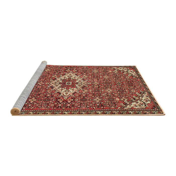Sideview of Machine Washable Traditional Tomato Red Rug, wshtr170