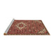 Sideview of Machine Washable Traditional Tomato Red Rug, wshtr170