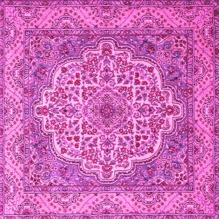 Square Medallion Pink Traditional Rug, tr1700pnk
