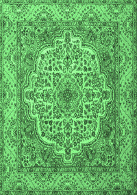 Medallion Emerald Green Traditional Rug, tr1700emgrn