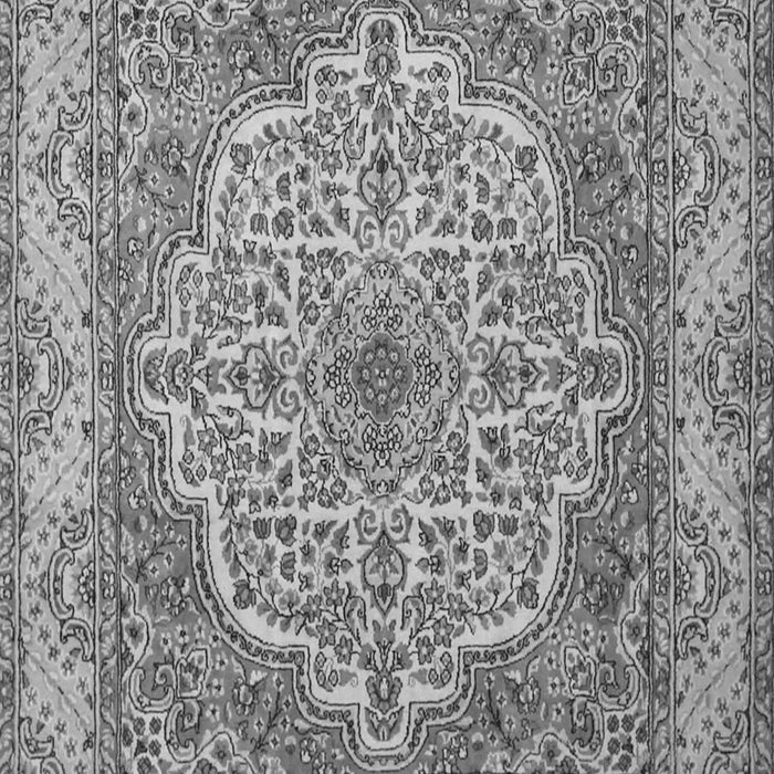 Serging Thickness of Machine Washable Medallion Gray Traditional Rug, wshtr1700gry